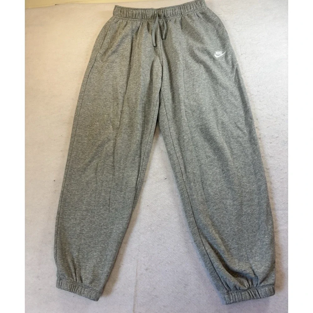 Nike‎ Sportswear Joggers Mens Small Gray Heather Sweatpants Swoosh Fleece